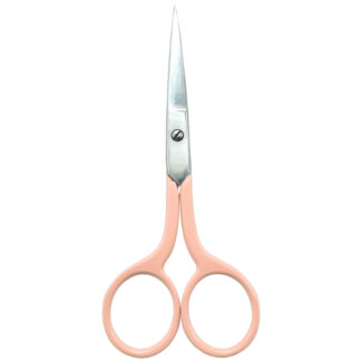 A pair of 4'' Lady Embroidery Scissors with soft-grip handles, available in assorted colors.