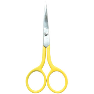 A pair of 4'' Lady Embroidery Scissors with soft-grip handles, available in assorted colors.