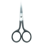 A pair of 4'' Lady Embroidery Scissors with soft-grip handles, available in assorted colors.