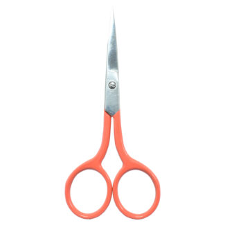 A pair of 4'' Lady Embroidery Scissors with soft-grip handles, available in assorted colors.