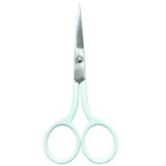 A pair of 4'' Lady Embroidery Scissors with soft-grip handles, available in assorted colors.
