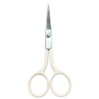A pair of 4'' Lady Embroidery Scissors with soft-grip handles, available in assorted colors.
