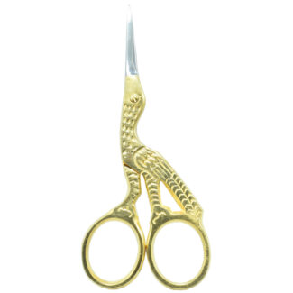 Stork Scissors - 3.5'' embroidery scissors with Half Gold Plated.