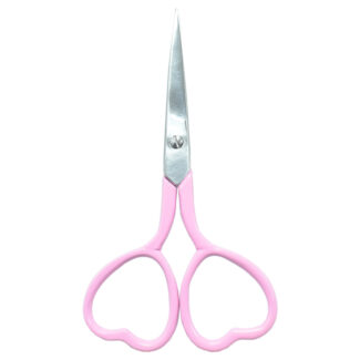 Heart-shaped embroidery scissors, 4'' in size, available in various colors, crafted with high-quality materials. Lilac