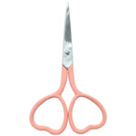 Heart-shaped embroidery scissors, 4'' in size, available in various colors, crafted with high-quality materials. Coral