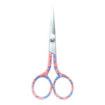 A pair of 4'' Lady Embroidery Scissors with soft-grip handles, available in assorted colors.
