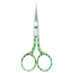 A pair of 4'' Lady Embroidery Scissors with soft-grip handles, available in assorted colors.