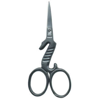 Seahorse-shaped embroidery scissors featuring intricate marine-inspired designs for crafting.